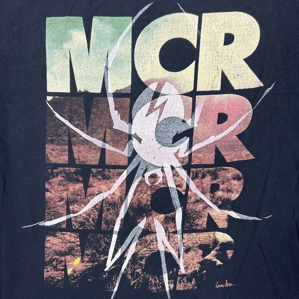 My Chemical Romance Danger Days Spider T-Shirt Sz Large Unisex Band Tee Emo FLAW